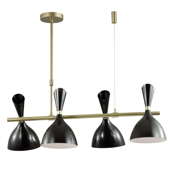 Люстра Duke Chandelier line 4 black Черный матовое золото в Казани | Loft Concept 