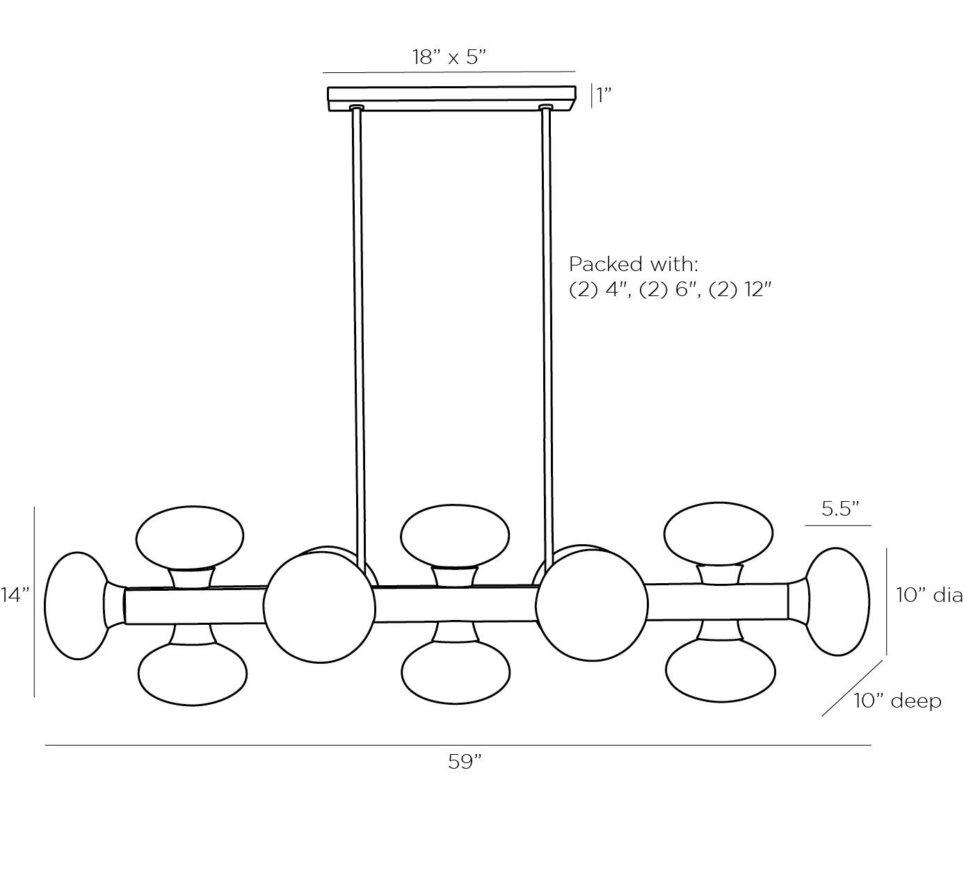 Люстра Arteriors KLARISSA CHANDELIER в Казани