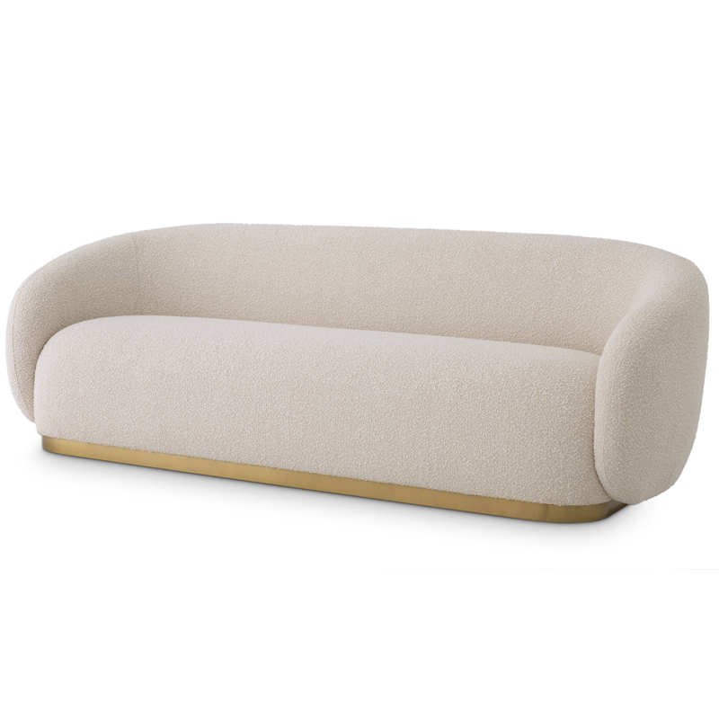 Диван Eichholtz Sofa Brice Boucle cream Кремовый Латунь в Казани | Loft Concept 