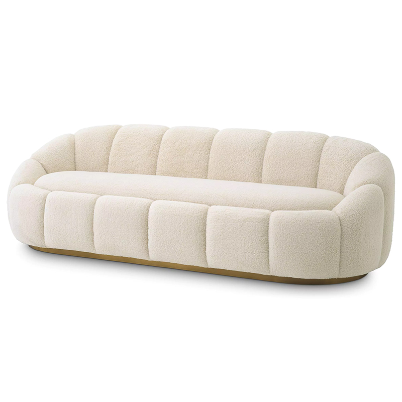 Диван Eichholtz Sofa Inger Brisbane Cream Кремовый Латунь в Казани | Loft Concept 