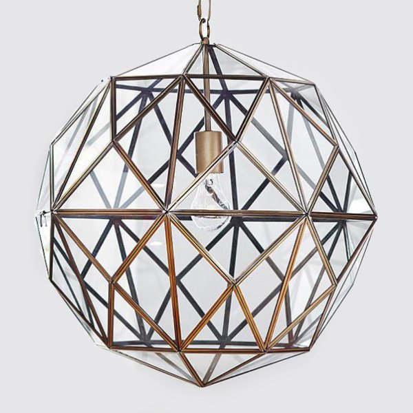 Люстра Glass & Metal Cage Pendant  в Казани | Loft Concept 