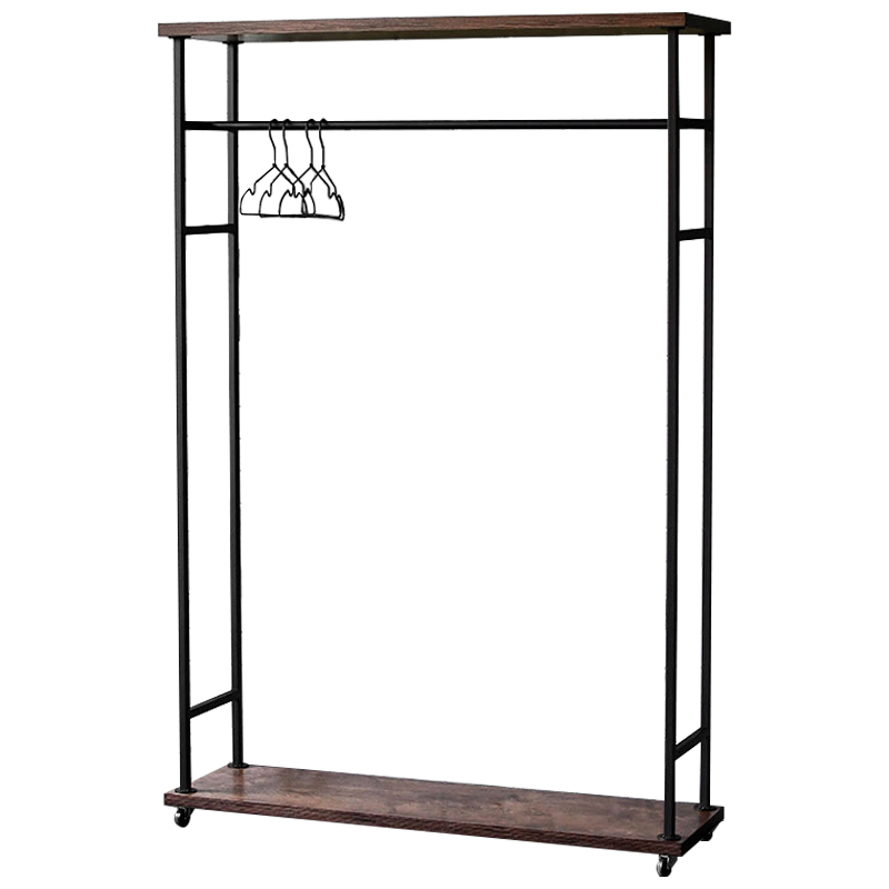 Рейл Lowery Brown Industrial Metal Rust Clothes Rail Черный Коричневый в Казани | Loft Concept 