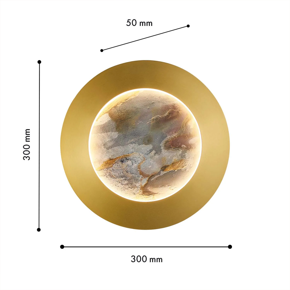 Бра в форме диска цвета латунь Brass Borders в Казани