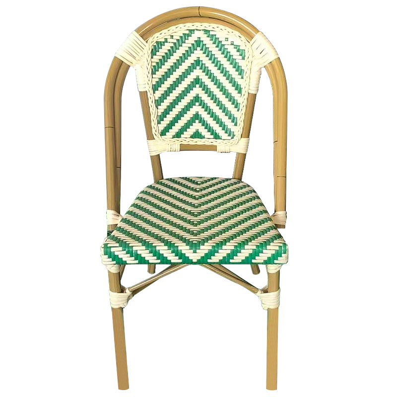 Стул ротанг Wicker Fabian Rattan Chair Green Древесина Зеленый Бежевый в Казани | Loft Concept 