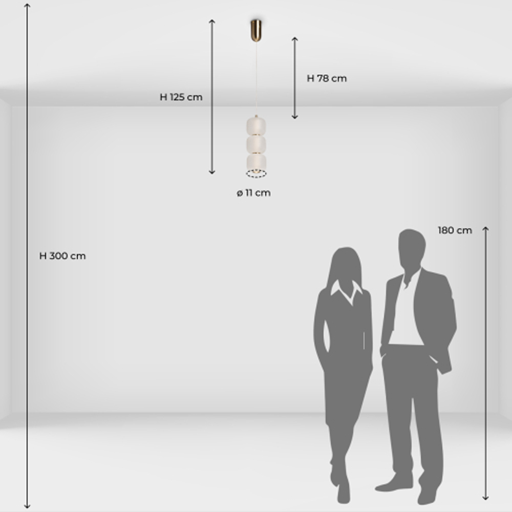 Подвесной светильник с 3-мя округлыми матовыми плафонами из белого стекла Golden Swirl в Казани