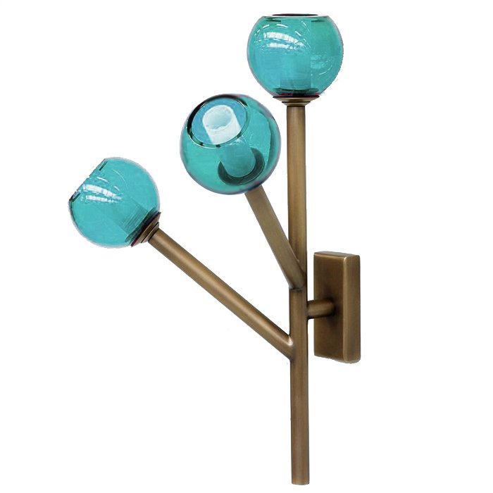 Бра Last Night Wall Lamp Turquoise Латунь Бирюзовый в Казани | Loft Concept 