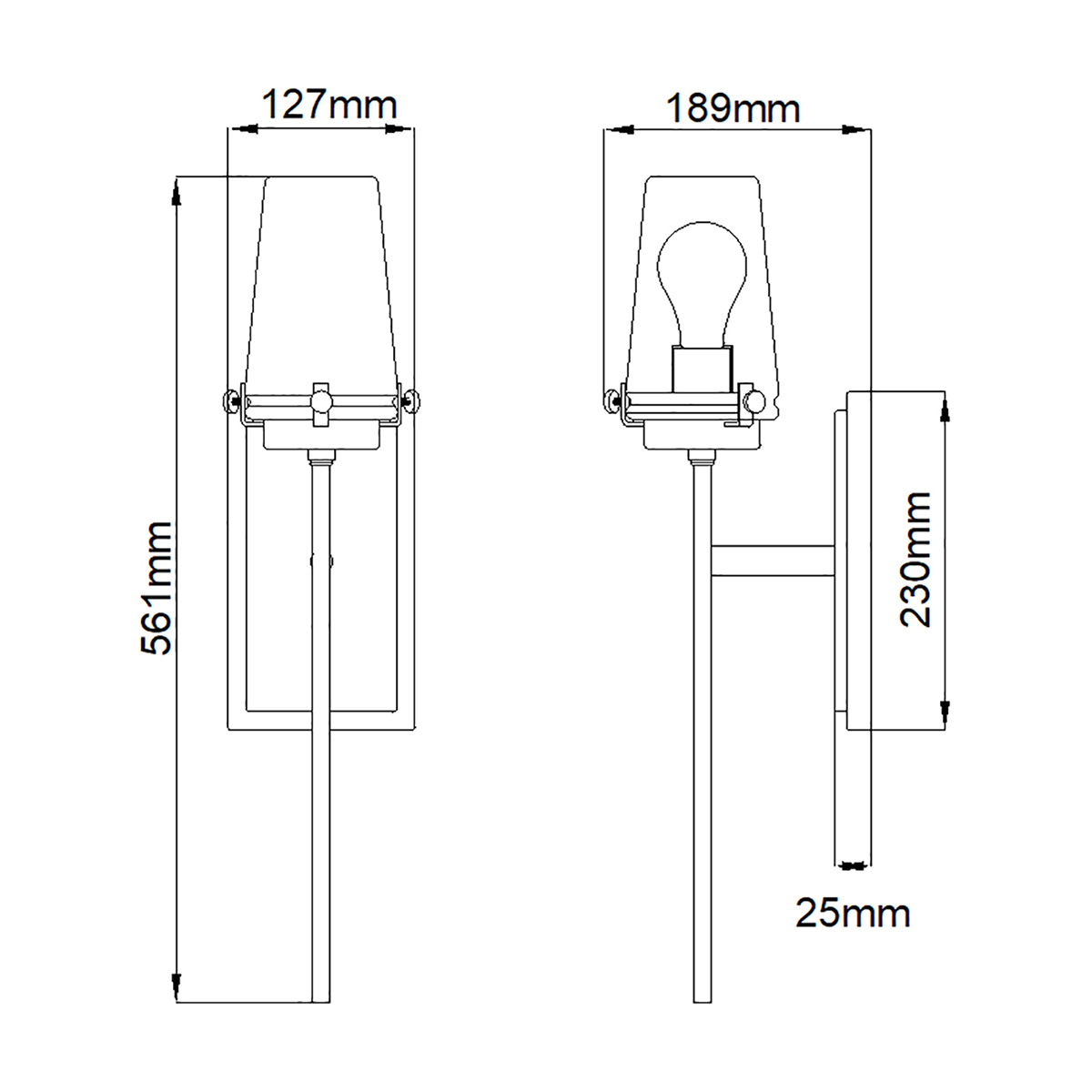 Бра с прозрачным стеклянным плафоном Kichler в Казани