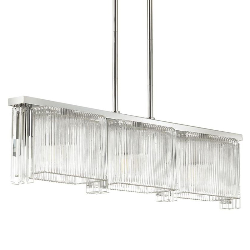 Люстра Madelen Chrome Linear Chandelier Хром Прозрачный (Transparent) в Казани | Loft Concept 