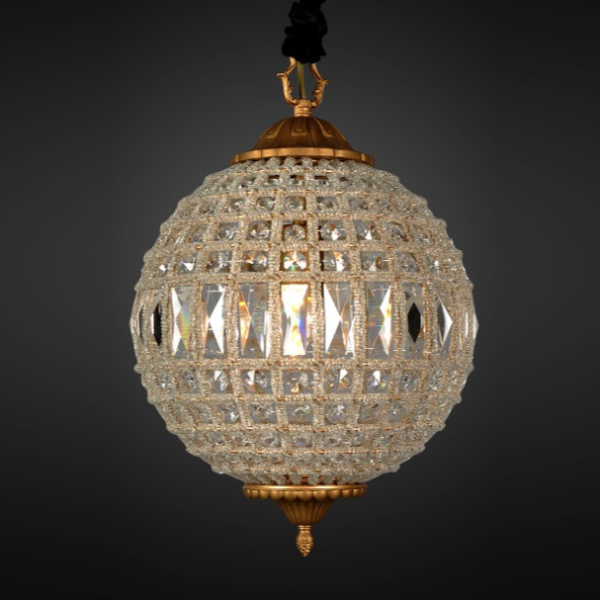 Люстра RH 19th c. Casbah Crystal Pendant 32 Темная бронза винтаж в Казани | Loft Concept 