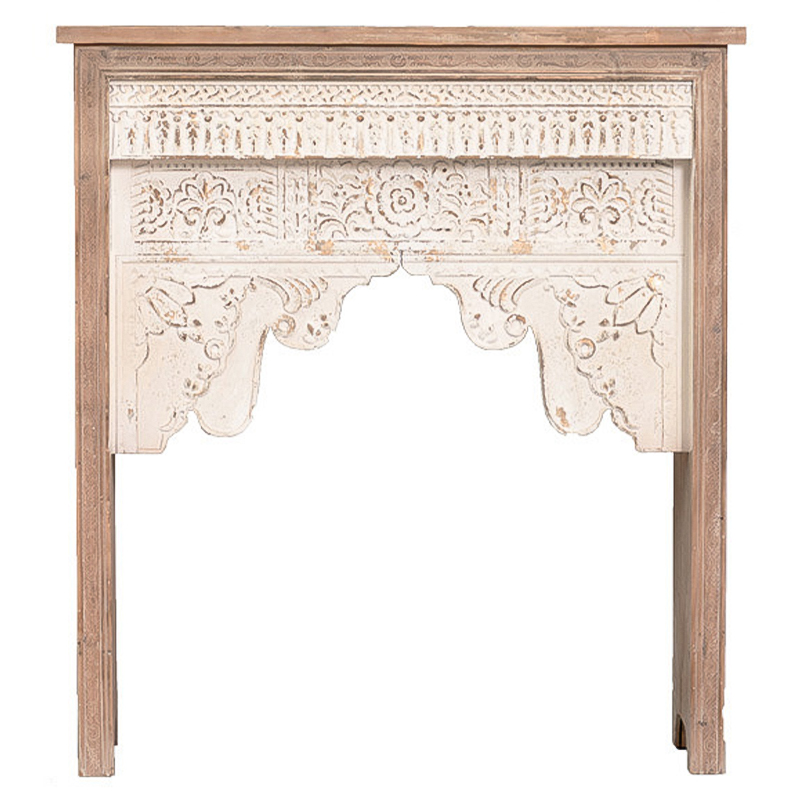 Консоль Indian Antique White Furniture Indra Console Бежевый Древесина в Казани | Loft Concept 