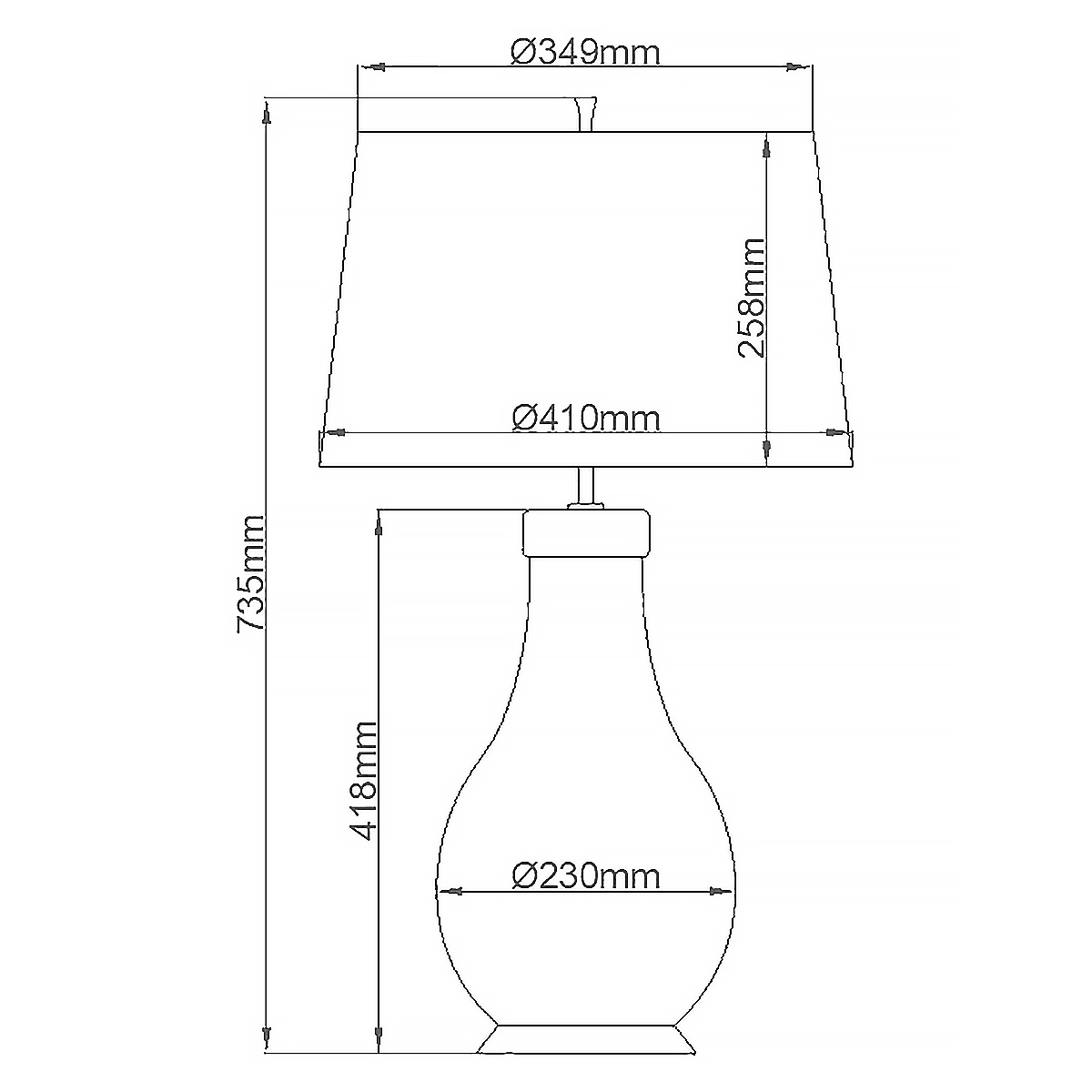 Настольная лампа с коническим дымчато-зелёным абажуром из искусственного шёлка Quintiesse в Казани
