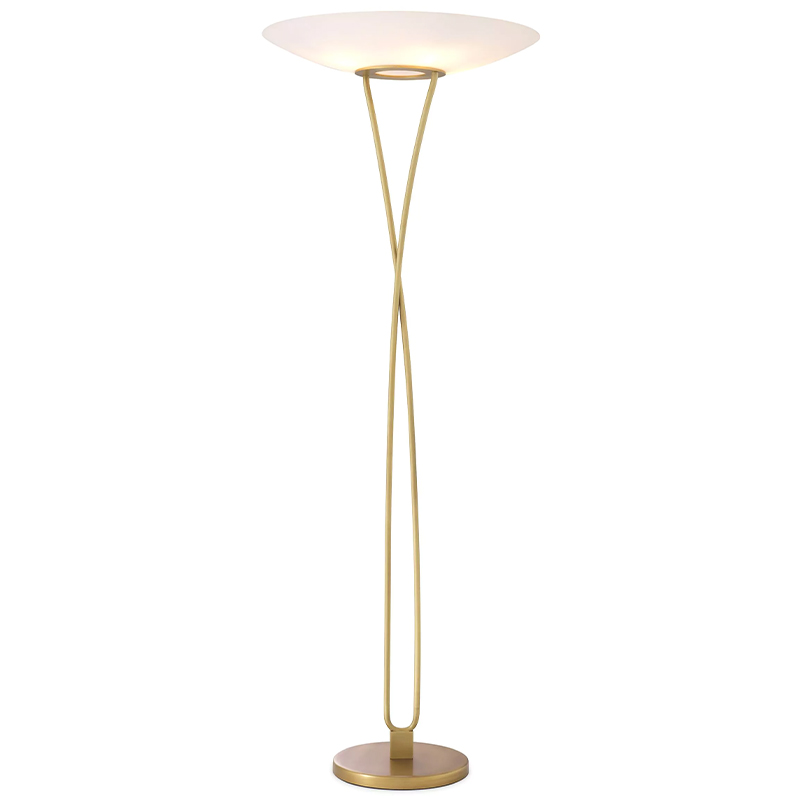 Товар Eichholtz Floor Lamp Laila Латунь Белый в Казани | Loft Concept 