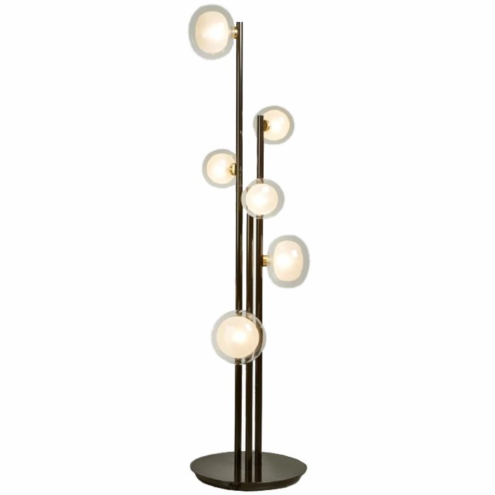 Торшер NABILA Floor Lamp Черный Глянцевое золото в Казани | Loft Concept 