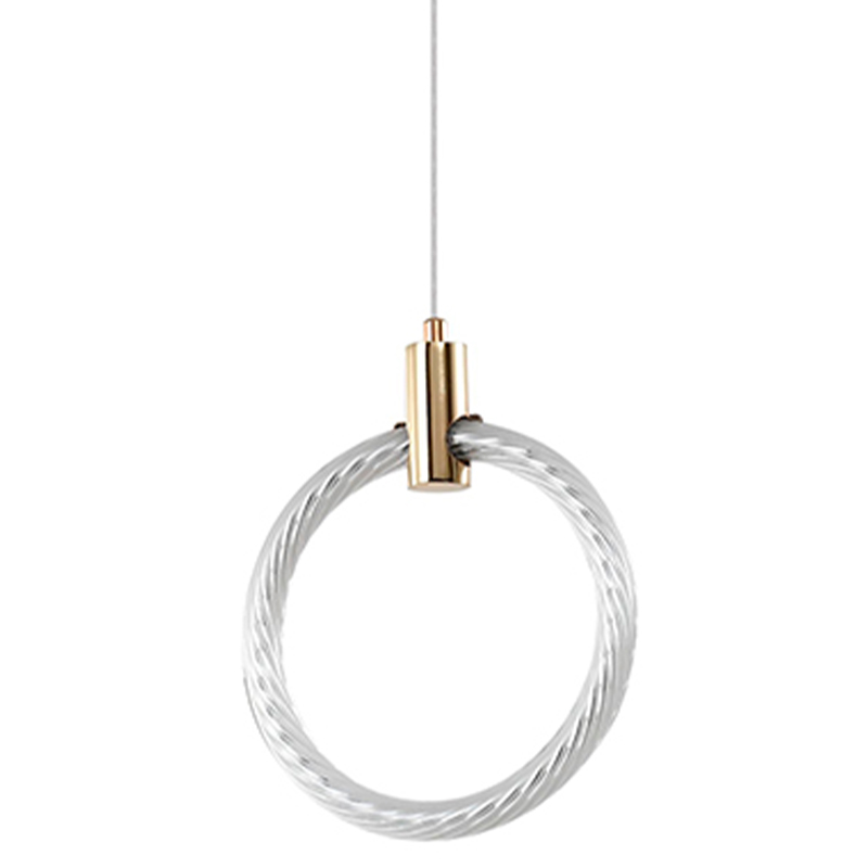 Подвесной светильник светодиодный в виде кольца Lighting Rings Gold Золотой Белый в Казани | Loft Concept 