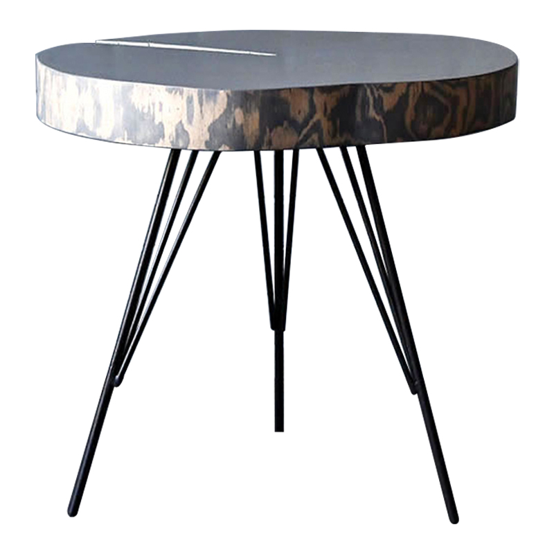 Кофейный стол Farley Industrial Metal Rust Coffee Table Дерево Серый Черный в Казани | Loft Concept 