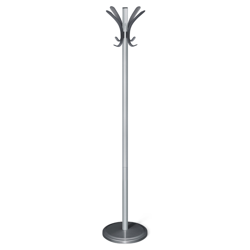 Вешалка серого цвета с 4-мя крючками из пластика Curves Hangers Серый Хром Вешалка серого цвета с 4-мя крючками из пластика Curves Hangers Серый Хром в Казани | Loft Concept