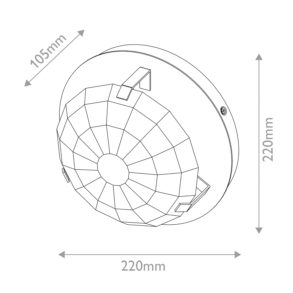 Бра округлой формы с многогранным стеклянным плафоном Hinkley в Казани