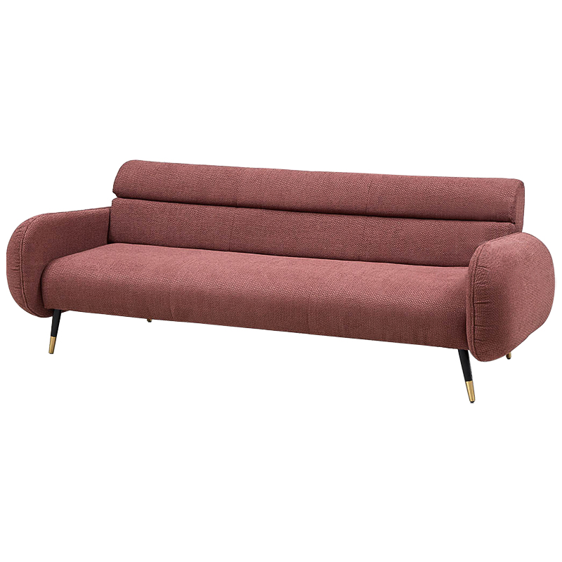 Диван Hebert Sofa Red L Красный Красный Черный Латунь в Казани | Loft Concept 