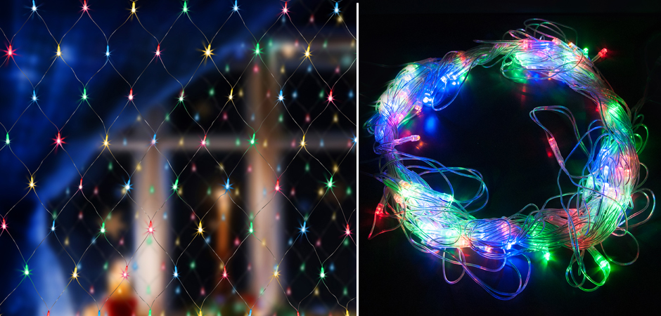 Гирлянда-Сетка Цветные светодиоды - Loft-Concept в Казани