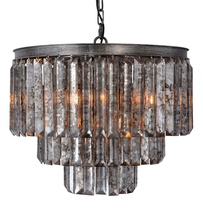 Подвесной светильник ODEON Aged Glass Chandelier Серебряный в Казани | Loft Concept 