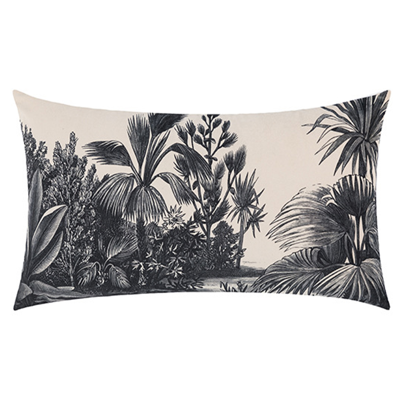 Декоративная подушка Rainforest Cushion Бежевый Черный в Казани | Loft Concept 