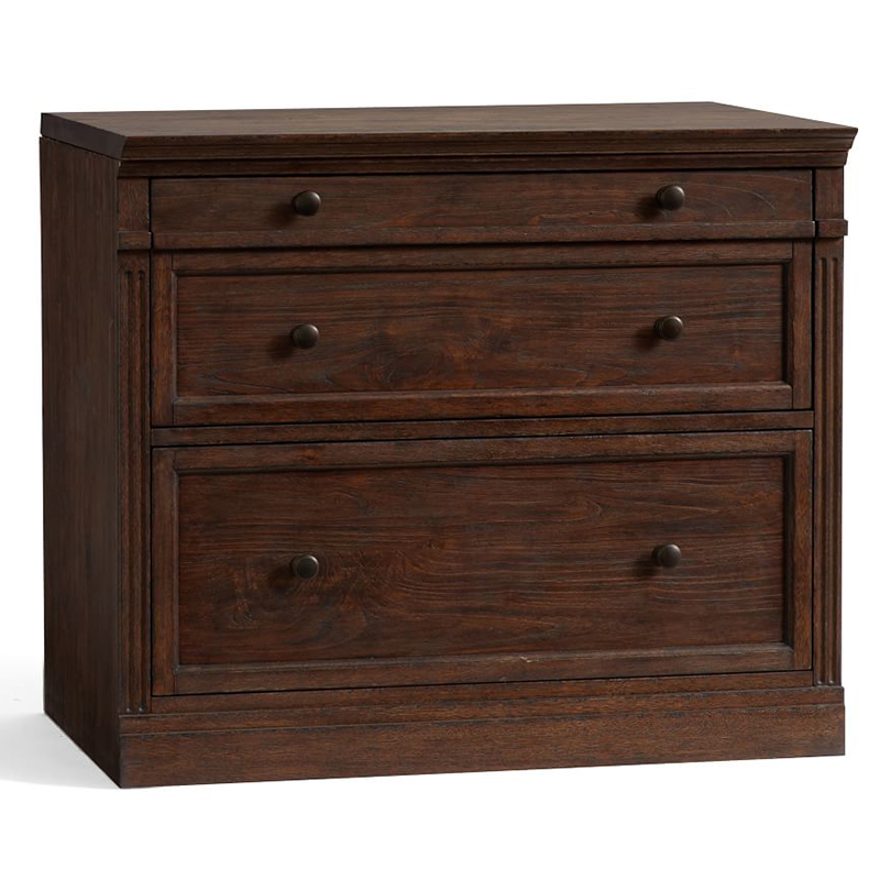 Комод с двумя ящиками Benjamin Chest of 2 Drawers Бежево-серый Белый Коричневый Черный в Казани | Loft Concept 