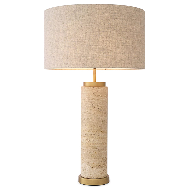 Настольная лампа Eichholtz Table Lamp Lxry Бежевый Бежево-серый Латунь в Казани | Loft Concept 