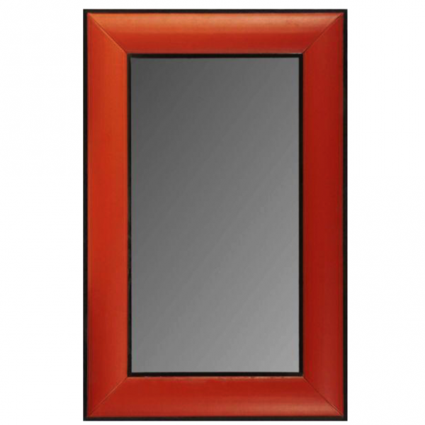 Зеркало настенное Leather Lux Mirror Square Red Красный в Казани | Loft Concept 