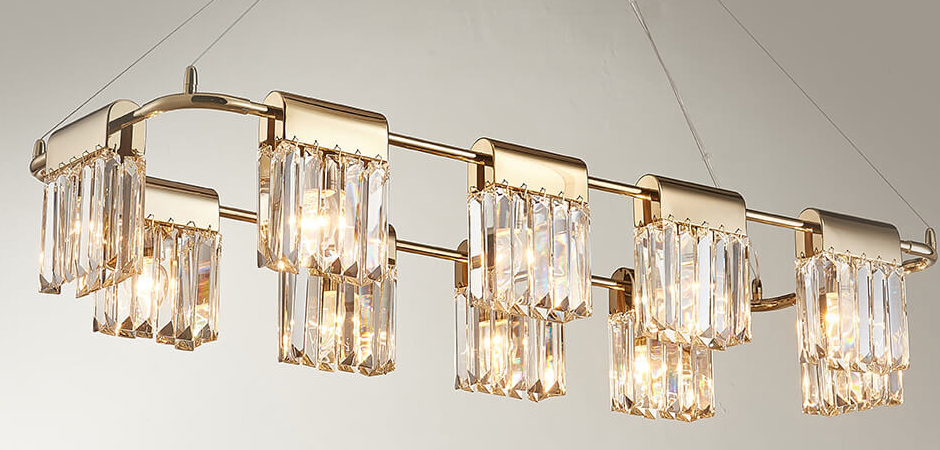 Люстра Crystal Pendants gold 10 Люстра Crystal Pendants gold 10 - Loft-Concept в Казани