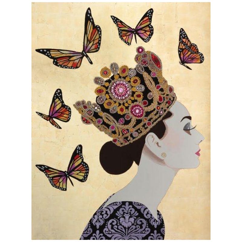 Картина Audrey with Crown and Monarch Butterflies Мульти в Казани | Loft Concept 