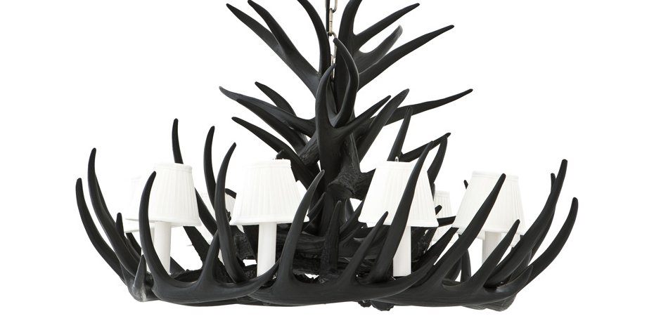 Люстра Eichholtz Chandelier Horn Highlands Black - Loft-Concept в Казани