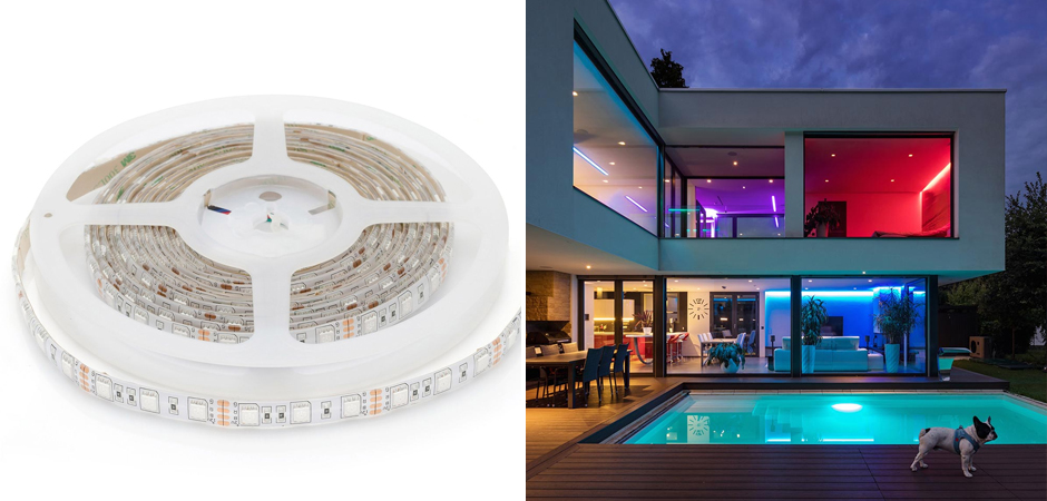 Светодиодная влагозащищенная лента 14,4W/m 60LED/m 5050SMD разноцветная 5M Светодиодная влагозащищенная лента 14,4W/m 60LED/m 5050SMD разноцветная 5M - Loft-Concept в Казани