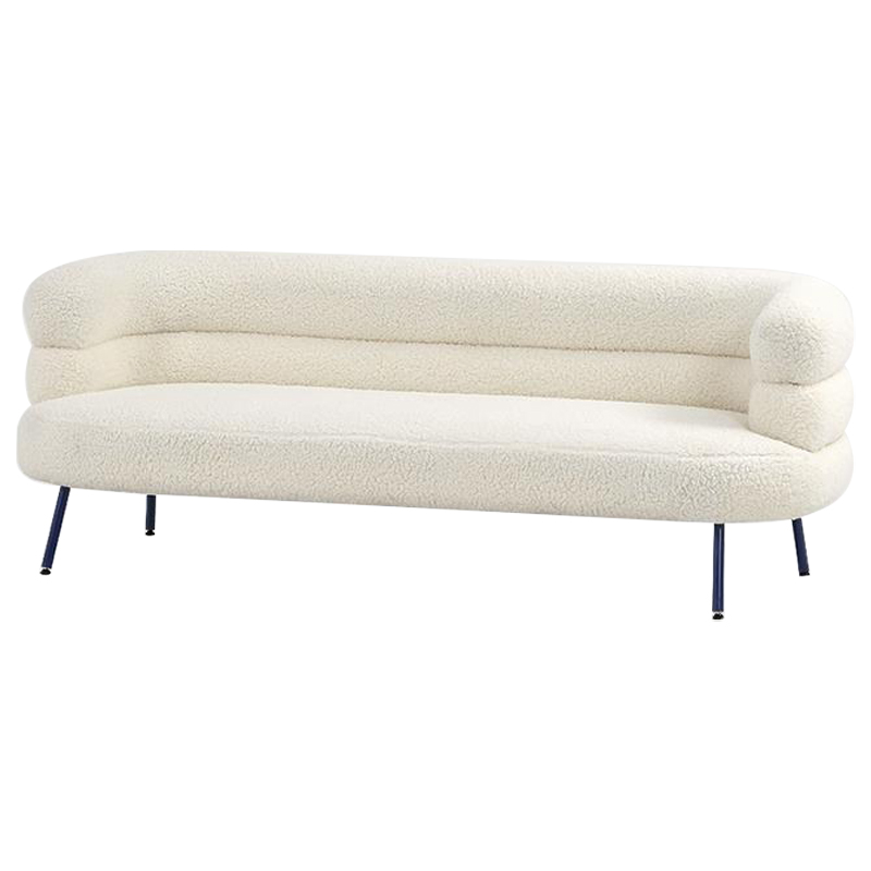 Диван Boyle White Boucle Sofa Белый Черный в Казани | Loft Concept 