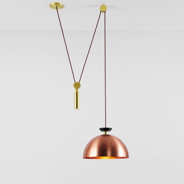 Подвесной светильник Shape up Pendant Hemisphere Copper Латунь Медь в Казани | Loft Concept 