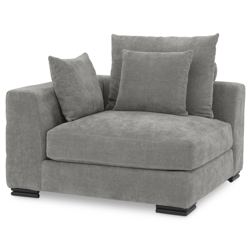 Диван Eichholtz Sofa Clifford Corner grey Серый Черный в Казани | Loft Concept 