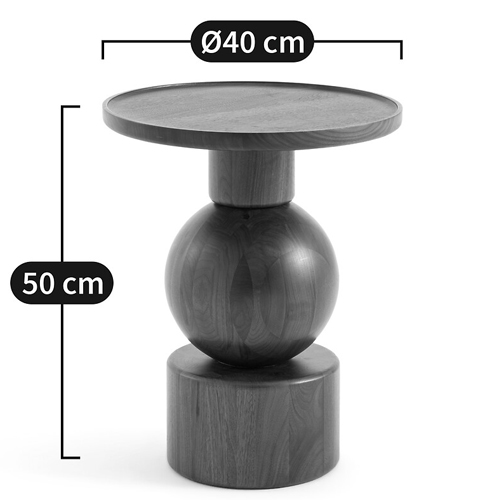 Приставной столик из массива Kobe Dark Wooden Side Table в Казани