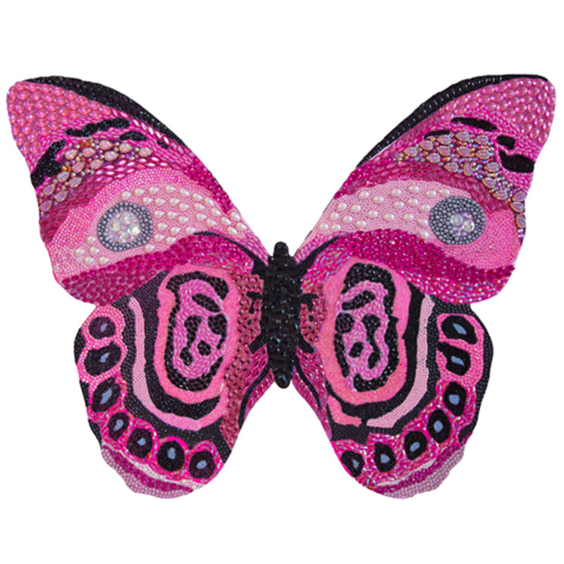 Картина “Pink and Black Bedazzled Butterfly Cut Out” Мульти в Казани | Loft Concept 