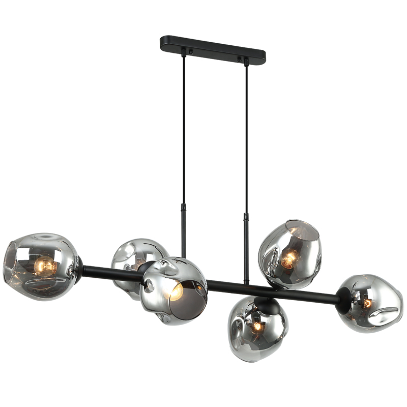 Люстра Branching Bubble Chandelier Line Gray Черный Серый (Gray) в Казани | Loft Concept 