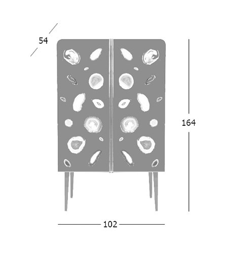 Patrick Naggar Gem Cabinet шкаф украшенный агатами  в Казани