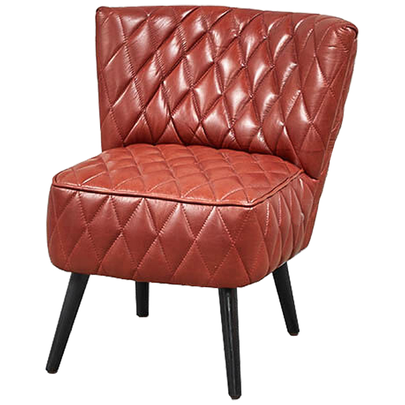 Кресло Rhombuses Upholstery Chair Малиновый (Crimson) Черный в Казани | Loft Concept 