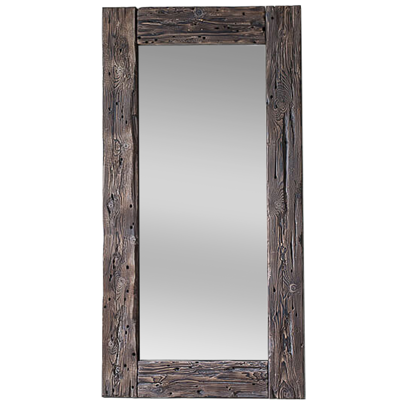 Зеркало Aged Wood Mirror Коричневый винтаж в Казани | Loft Concept 