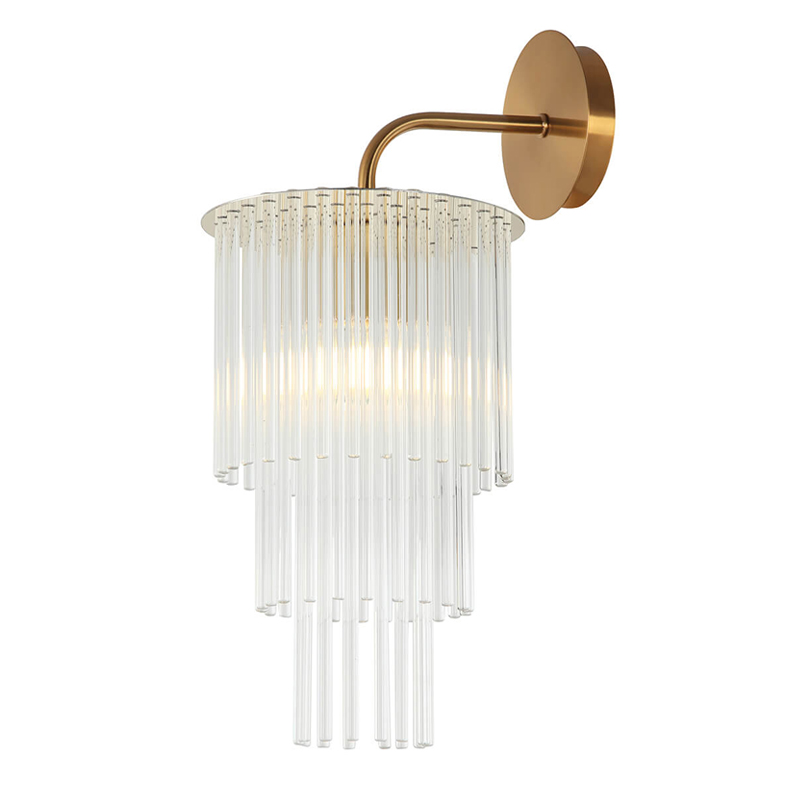 Бра Harrison Sconce gold Глянцевое золото Прозрачный в Казани | Loft Concept 