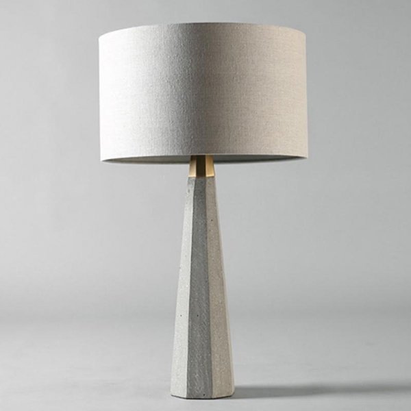 Настольная лампа Concrete Stone Table Lamp Tube Серый в Казани | Loft Concept 