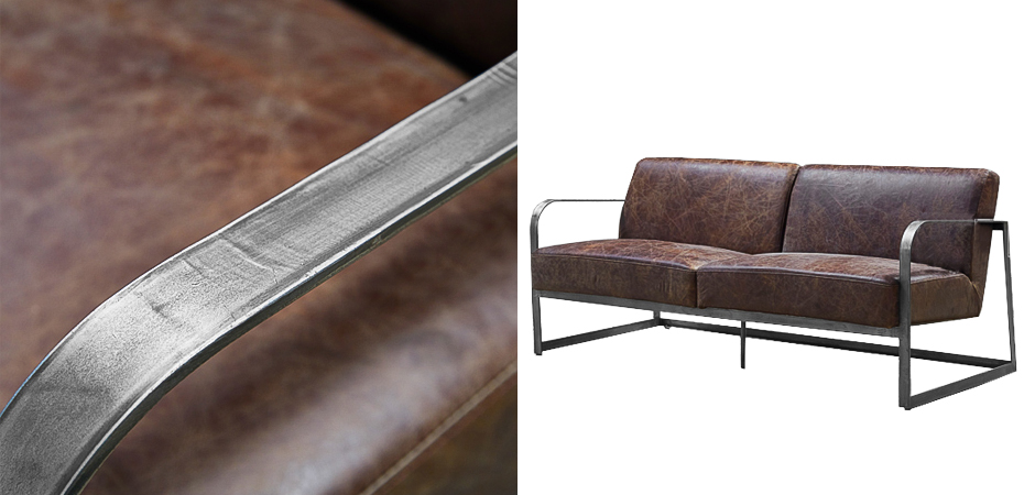 Диван Brutal Brown Vintage Leather Sofa - Loft-Concept в Казани