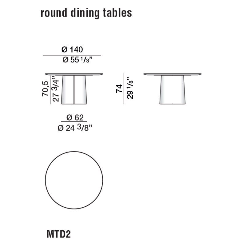 Дизайнерский круглый обеденный стол MATEO Dining Table в Казани