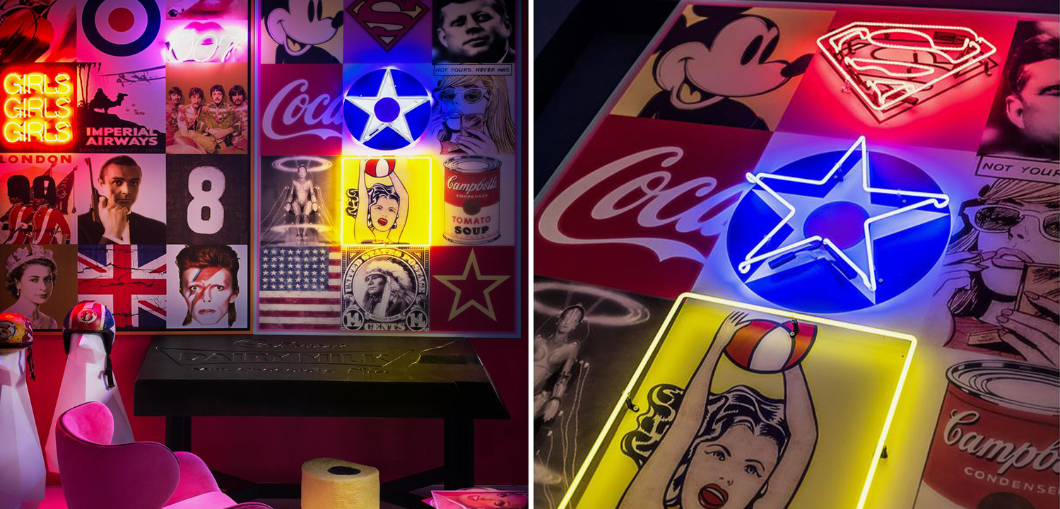 Дизайнерский Неоновый Постер Ретро America - фото №1