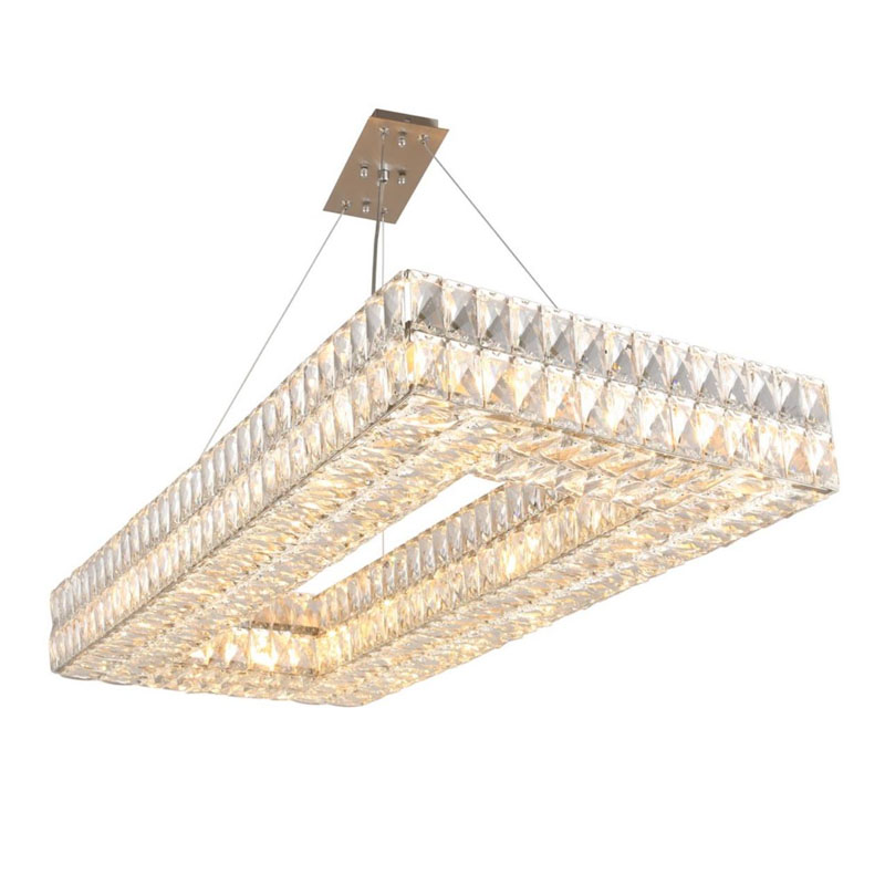 Люстра Crystal Regena Silver Rectangle Chandelier 100 Прозрачный Хром в Казани | Loft Concept 