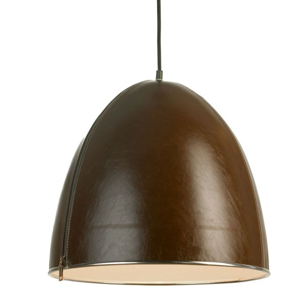 Подвесной светильник Leather Cone Brown Pendant  в Казани | Loft Concept 