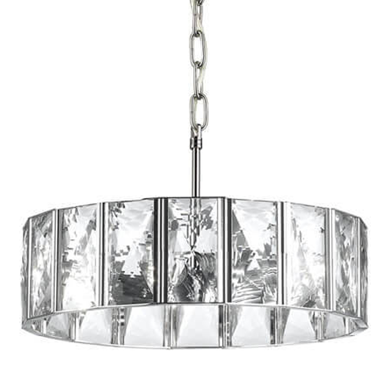 Люстра Tiers Crystal Light Chandelier Round Хром Прозрачный (Transparent) в Казани | Loft Concept 