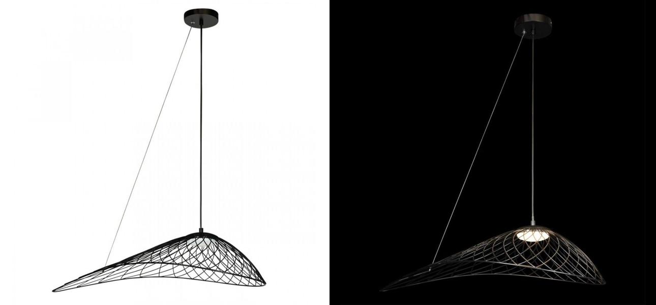 Светильник подвесной Friture Vertigo Pendant Black 75 см - фото №1